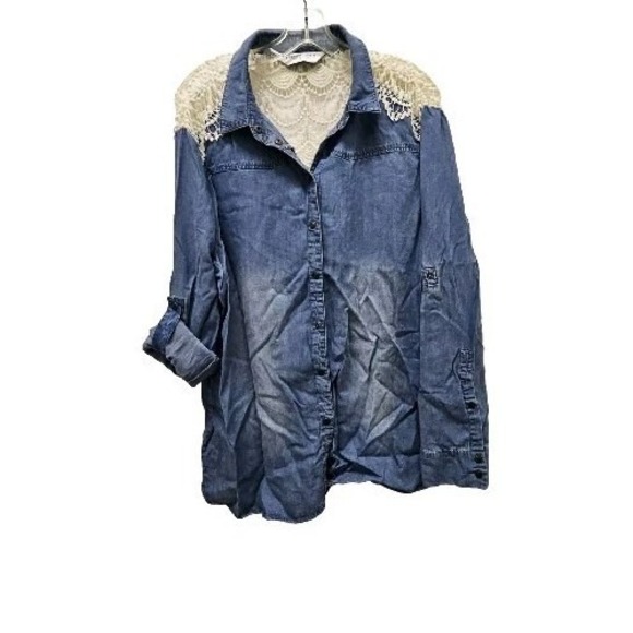 Celebrity Pink Denim Snap-Up Size XL - Picture 2 of 9